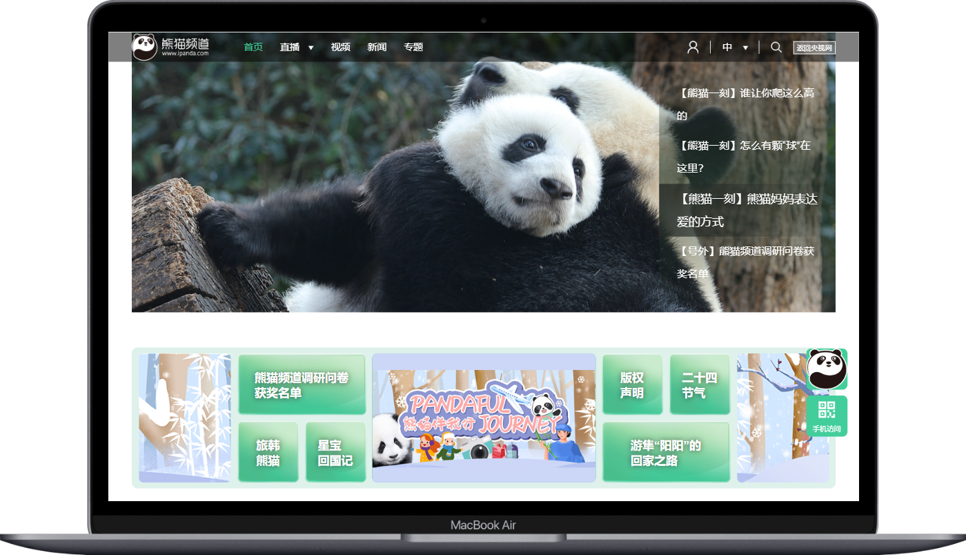 熊猫频道 - 一个专门看熊猫的直播网站